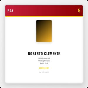 clemente-1955-psa5 1955 Topps Roberto Clemente Rookie #164 PSA 5