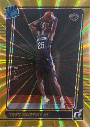 2021 Donruss #228 Trey Murphy III BOOKEND Holo Gold Laser 1/10 2021 Donruss #228 Trey Murphy III BOOKEND Holo Gold Laser 1/10