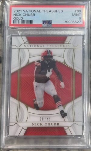 2021 Panini National Treasures #69 Nick Chubb Gold