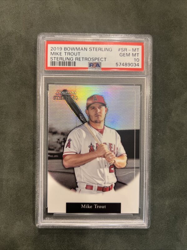 2019 Bowman Sterling - Sterling Retrospect Mike Trout #SR-MT /99 2019 Bowman Sterling - Sterling Retrospect Mike Trout #SR-MT /99