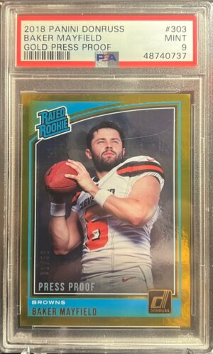 2018 Donruss #303 Baker Mayfield Press Proof Gold