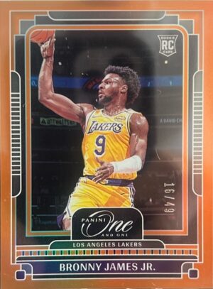 2024 Panini One and One #108 Bronny James Jr. Orange 2024 Panini One and One #108 Bronny James Jr. Orange