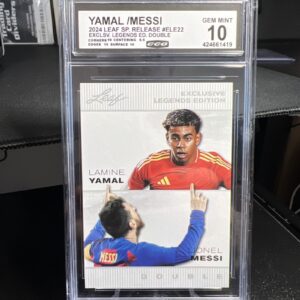 Lionel Messi / Lamine Yamal - 2024 Leaf Special Release Exclusive Legends Gem 10