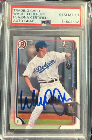 2015 BOWMAN DRAFT #46 WALKER BUEHLER AUTO, PSA 10