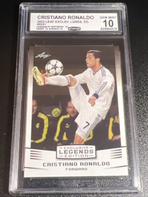 2022 Leaf Exclusive Legends Cristiano Ronaldo Gem Mint 10