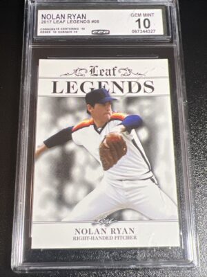 2017 Leaf Legends Nolan Ryan #08 Gem Mint 10 Rangers Legend
