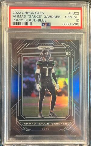 2022 Panini Chronicles - Prizm Black Ahmad Gardner #PB-22 Blue /25 (RC)