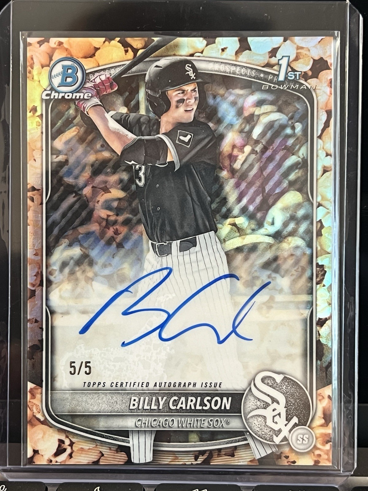 Billy Carlson Popcorn /5 Auto 1st Prospect