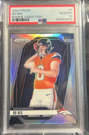 2024 Panini Prizm Rookie Variations #5 Bo Nix - Denver Broncos Silver 2024 Panini Prizm Rookie Variations #5 Bo Nix - Denver Broncos Silver