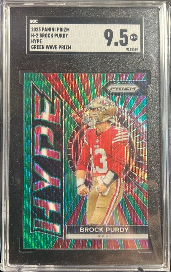 2023 Panini Prizm Hype #2 Brock Purdy Green