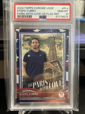 2024 Topps Chrome USOP To Paris with Love Stephen Curry #PL-4, /76