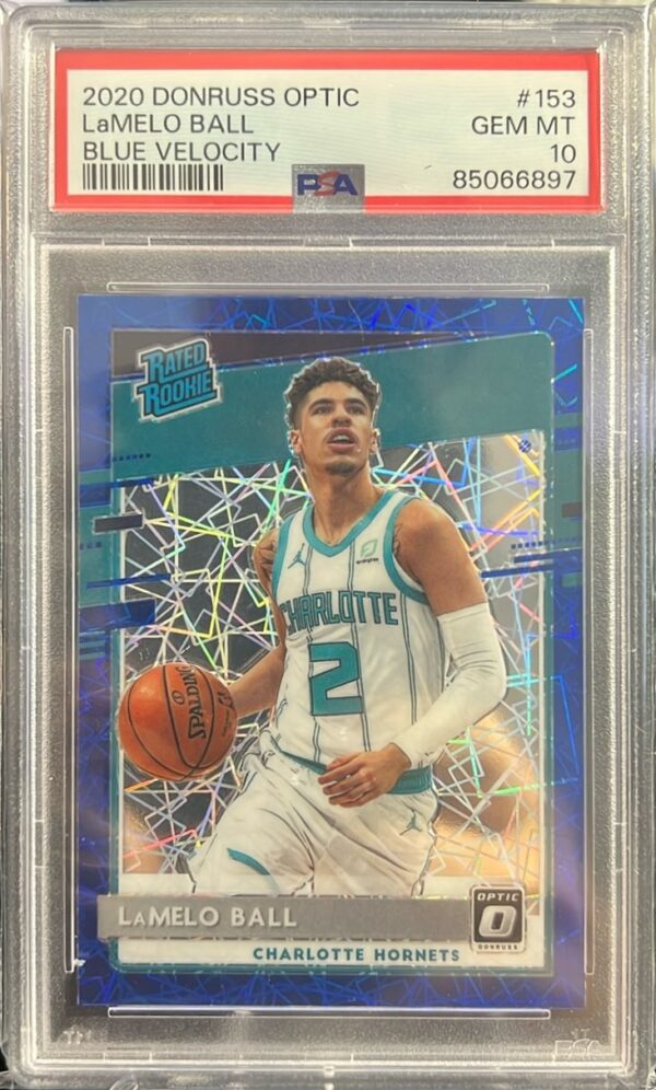 2020 Donruss Optic #153 LaMelo Ball Blue Velocity