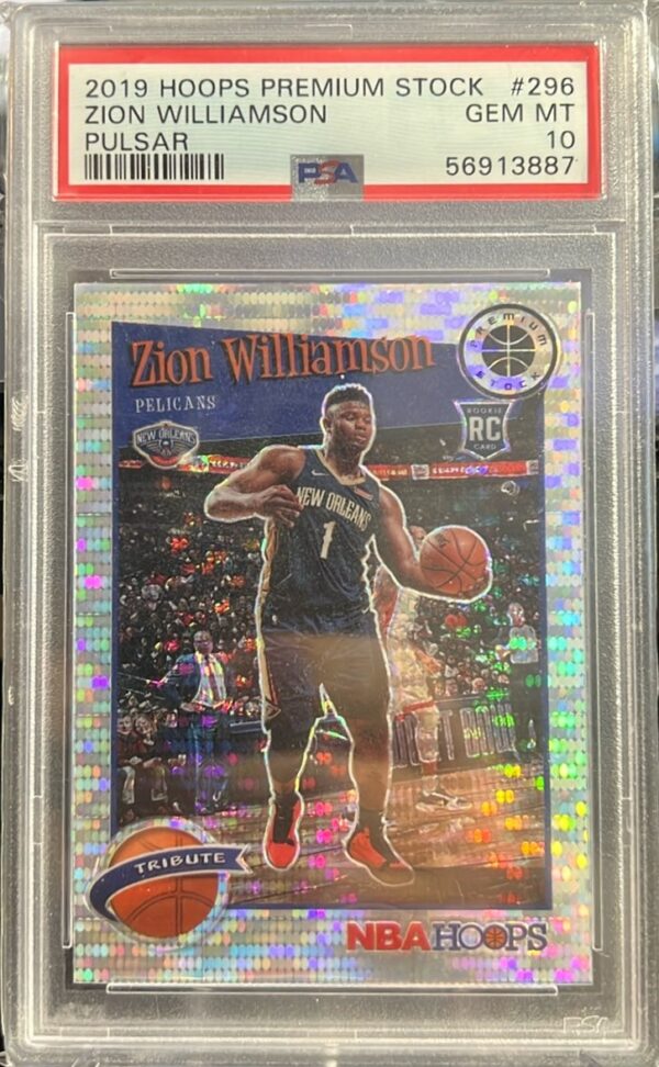 2019 Hoops Premium Stock #296 Zion Williamson Prizms Pulsar