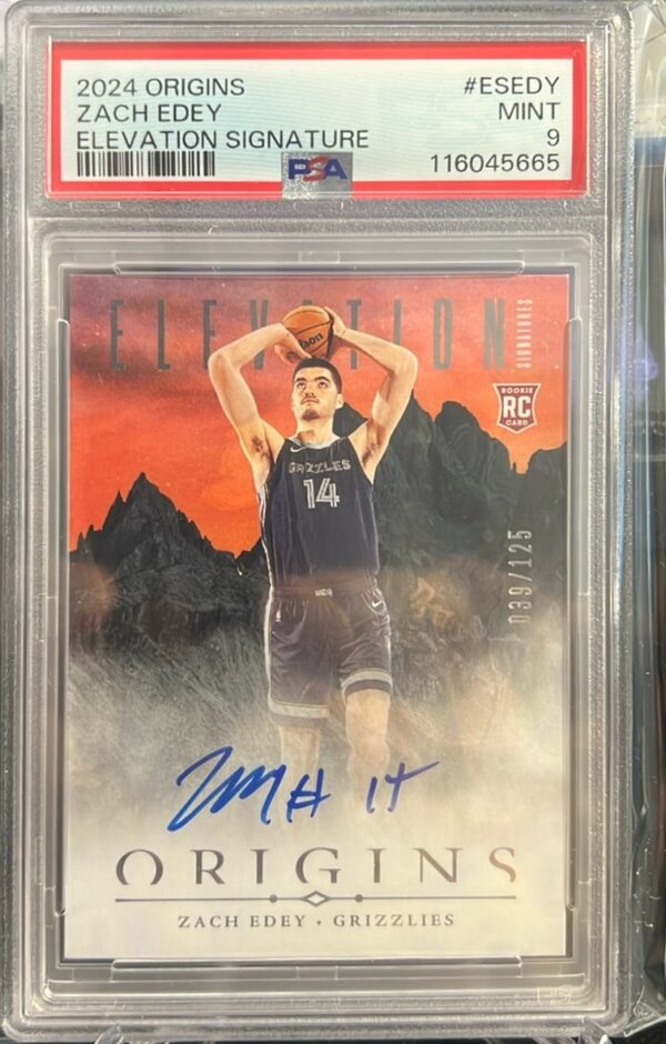 2024 Panini Origins Elevation Signatures #8 Zach Edey /125 2024 Panini Origins Elevation Signatures #8 Zach Edey /125