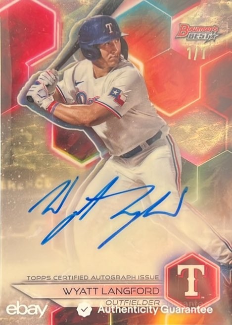 Wyatt Langford Superfractors Autograph