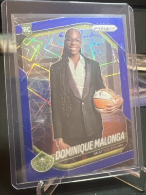 2025 WNBA PRIZM DOMINIQUE MALONGA BLUE VELOCITY PRIZM SP RC #144 VARIATION