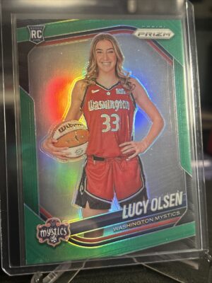 2025 WNBA Prizm Basketball Lucy Olsen Green Prizm #145 Rookie RC