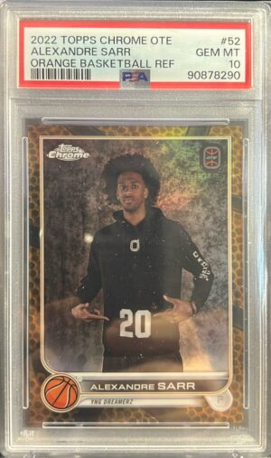 2022 Topps Chrome Overtime Elite #52 Alexandre Sarr Orange Basketball Refractors 2022 Topps Chrome Overtime Elite #52 Alexandre Sarr Orange Basketball Refractors