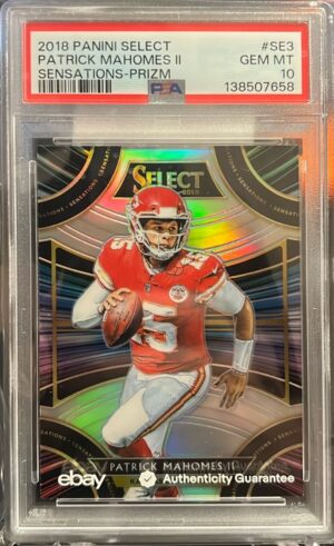 2018 Panini Select Sensations #SE-3 Patrick Mahomes II Sensations Prizm