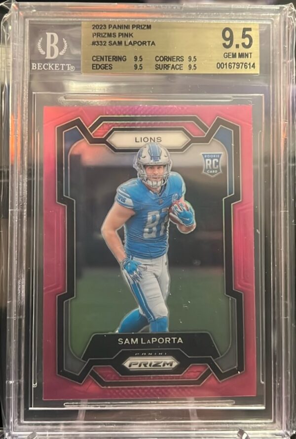 2023 Panini Prizm #332 Sam LaPorta Pink