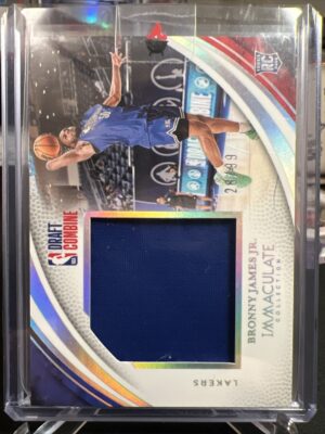 2024-25 Panini Immaculate Bronny James Jr. RC Draft Jersey Patch /99
