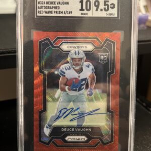 2023 Panini Prizm - Rookies Deuce Vaughn #324 Red Wave Prizm /149