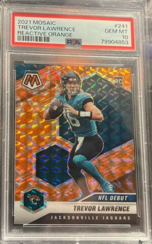 2021 Panini Mosaic #241 Trevor Lawrence Prizm Reactive Orange