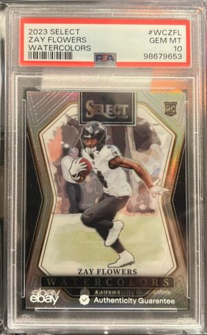 2023 PANINI SELECT WATERCOLORS #WCZFL ZAY FLOWERS PSA 10, RC
