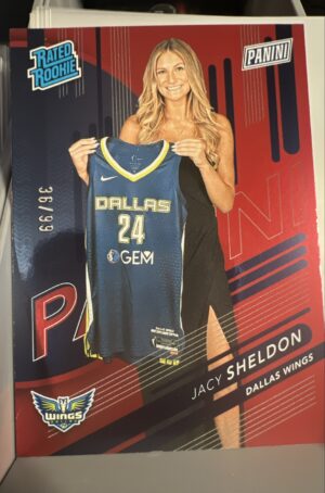 2024 Panini National Convention - Rated Rookie Jacy Sheldon #RR5 Red /99 (RC)