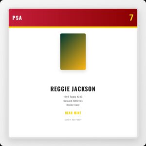 1969 Topps Reggie Jackson Rookie #260 PSA 7