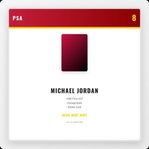 1986 Fleer Michael Jordan Rookie #57 PSA 8