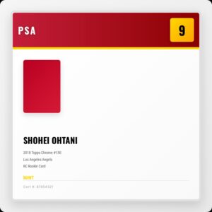 Shohei Ohtani 2018 Topps Chrome Rookie Card PSA 9
